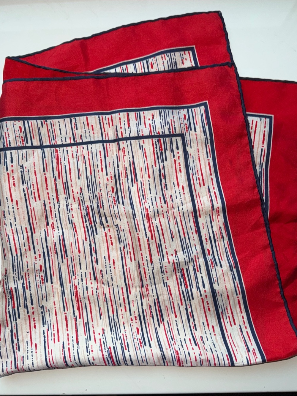 Square silk scarf